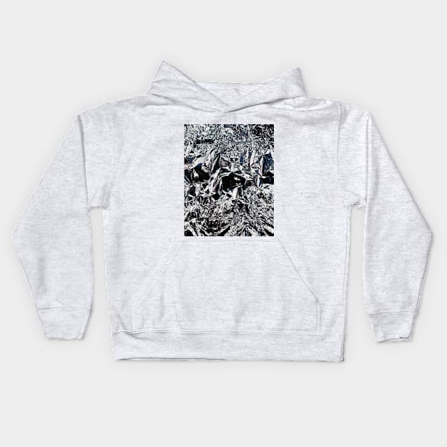 Abstract Silver Kids Hoodie by ArtisticFloetry